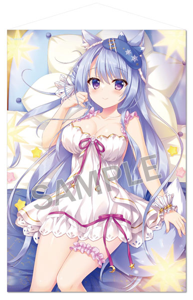 Brendream Yuki Ameto B1 Wall Scroll -Sweet Night- Kitsune-san รูปภาพ 1
