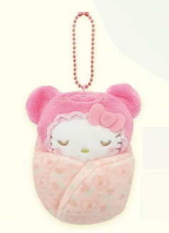 サンリオ　おくるみマスコット　ラテクマベビー　ハローキティ