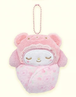 サンリオ　おくるみマスコット　ラテクマベビー　マイメロディ