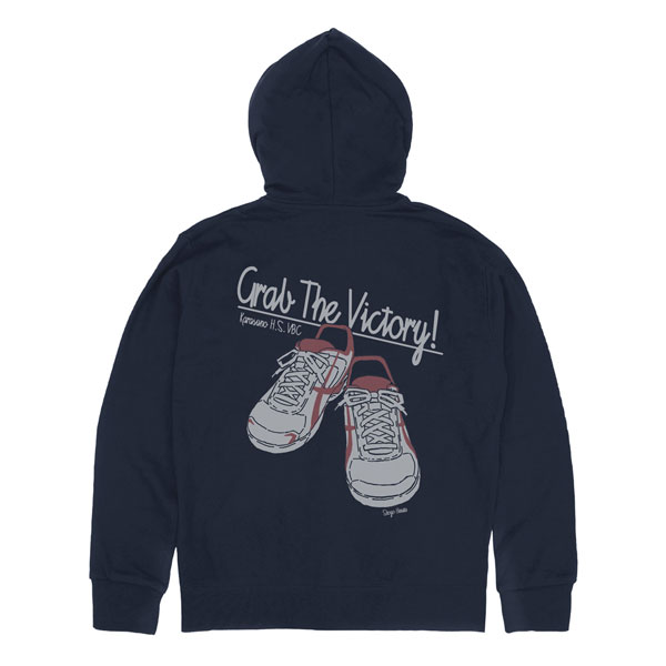 Haikyuu!! Shoyo Hinata Shoes Zip Hoodie /NAVY-M