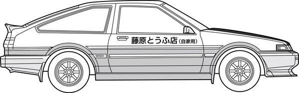 トレノAE86 カーボンボンネット藤原拓海