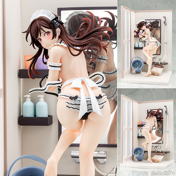 Hakoiri Musume 1/6 scale pre-painted completed figure Rent-A-Girlfriend MIZUHARA Chizuru Maid Bikini de cleanup figure รูปภาพ 1
