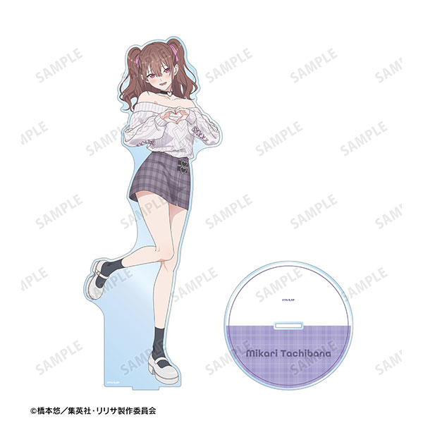 (s)TVｱﾆﾒ『2.5次元の誘惑』 描き下ろし 橘美花莉 ﾁｪｯｸ柄ｺｰﾃﾞver. 特大ｱｸﾘﾙｽﾀﾝﾄﾞ