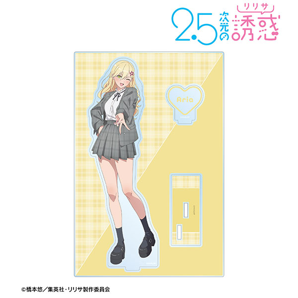 (s)TVｱﾆﾒ『2.5次元の誘惑』 描き下ろし 喜咲ｱﾘｱ ﾁｪｯｸ柄ｺｰﾃﾞver. ﾊﾟｰﾂ付きBIGｱｸﾘﾙｽﾀﾝﾄ