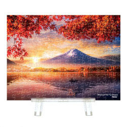 ﾔﾉﾏﾝ2308-53紅葉と湖畔の富士山