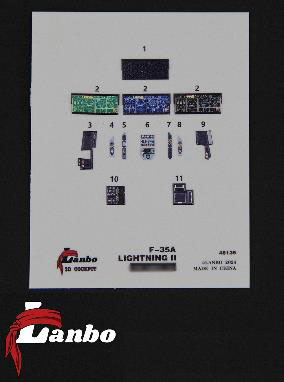 AmiAmi [Character & Hobby Shop] | 1/48 F-35A Interior 3D Decals