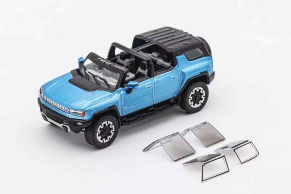 Hummer ミニカー 青 4ドア ルーフキャリア付き 信頼も高い Hummer ミニカー 青 4ドア ルーフキャリア付き