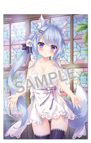 Brendream Yuki Ameto B1 Wall Scroll Japanese Style Maid Kitsune-san ExtraEdition รูปภาพ 1