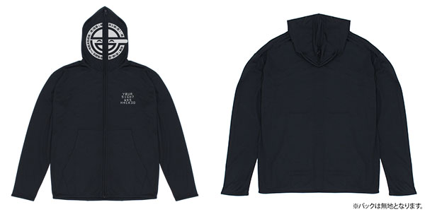 Ghost in the Shell STAND ALONE COMPLEX The Laughing Man Icon Full Zip Hoodie /BLACK-XL