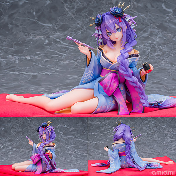 KADOKAWA Game Linkage Neptunia x SENRAN KAGURA: Ninja Wars Purple Heart Kimono Ver. 1/7 Complete Figure รูปภาพ 1