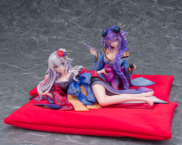 KADOKAWA Game Linkage [Bonus] "Neptunia x SENRAN KAGURA: Ninja Wars" Purple Heart / Black Heart Kimono Ver. Dual Figure Set 1/7 Complete Figure