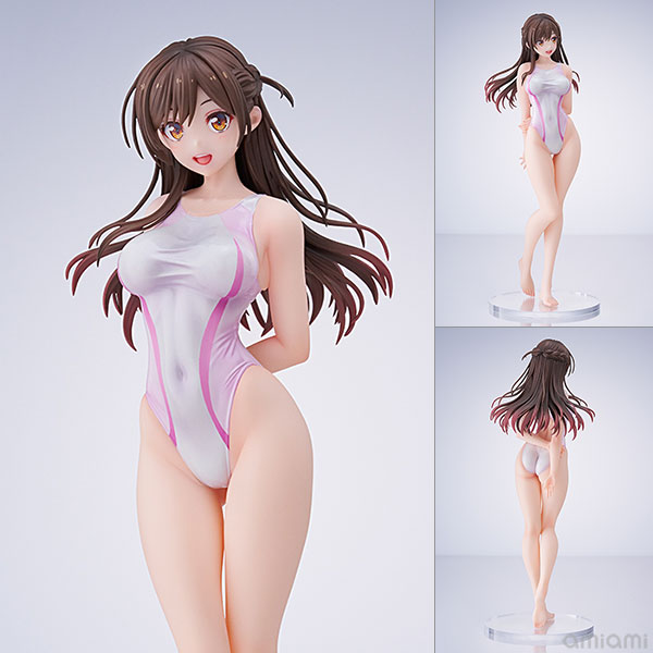 AMAKUNI Rent-A-Girlfriend Chizuru Mizuhara Pink Line Competition Swimsuit Ver. 1/7 Complete Figure รูปภาพ 1