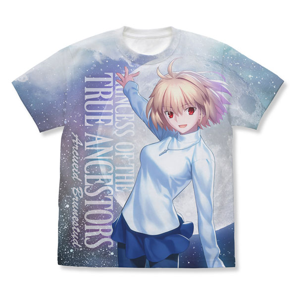COSPA Tsukihime -A piece of blue glass moon- Arcueid Brunestud Full Graphic T-shirt /WHITE-XL รูปภาพ 1