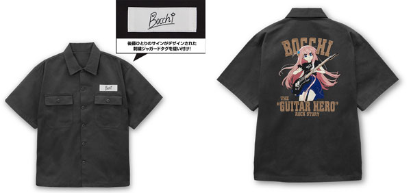 COSPA Anime "BOCCHI THE ROCK!" Hitori Gotoh Embroidery Work Shirt Playing the guitar Ver. 2025MODEL/GRAY-XXL รูปภาพ 1