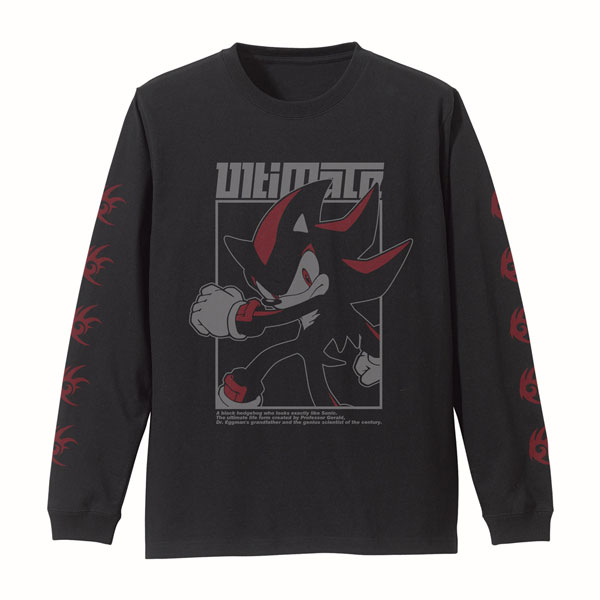 COSPA Sonic the Hedgehog Shadow the Hedgehog Sleeve Rib Long Sleeve T-shirt /BLACK-S รูปภาพ 1