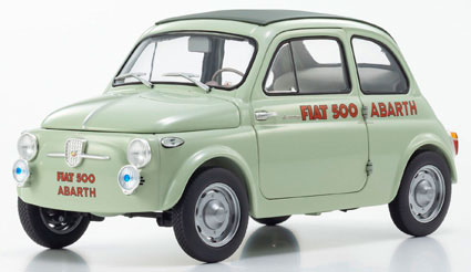 Brumm FIAT 500 Nuova Abarth Record 1958 – Grünes Modellauto 1:43 Mit Vitrine
