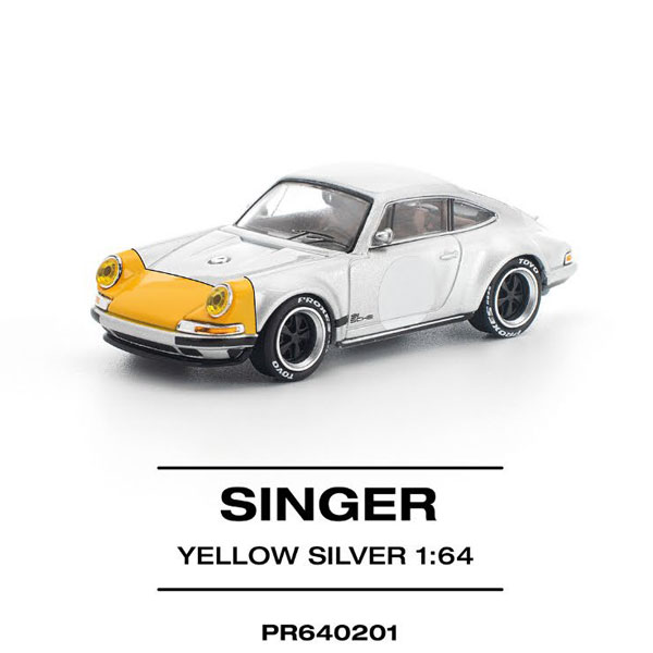 POP RACE 1/64 Singer 911 SCCS Homage Yellow/Silver hình ảnh 1