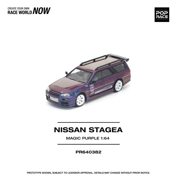 POP RACE 1/64 Nissan Stagea Magic Purple รูปภาพ 1