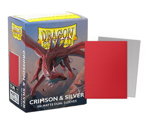 AT-15072 ｽﾀﾝﾀﾞｰﾄﾞｻｲｽﾞ Matte Dual Crimson & Silver(100枚入り)