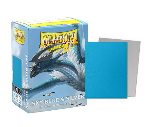 AT-15074 ｽﾀﾝﾀﾞｰﾄﾞｻｲｽﾞ Matte Dual Sky Blue & Silver(100枚入り)