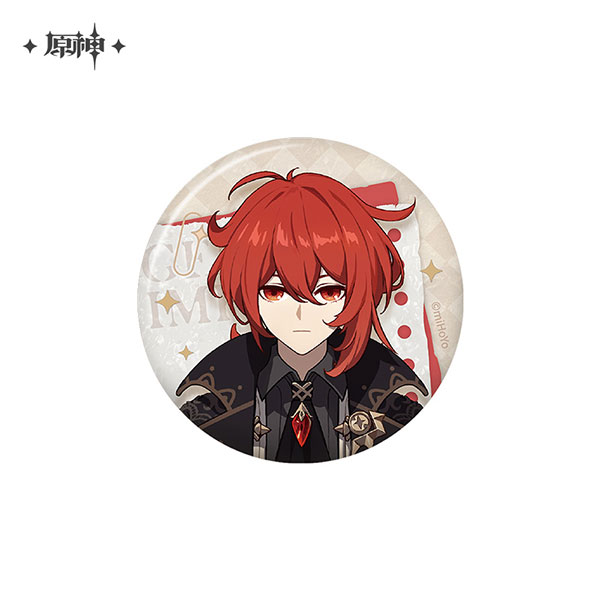miHoYo Genshin Impact Shi Guang Ying Xia Series Tin Badge Diluc hình ảnh 1