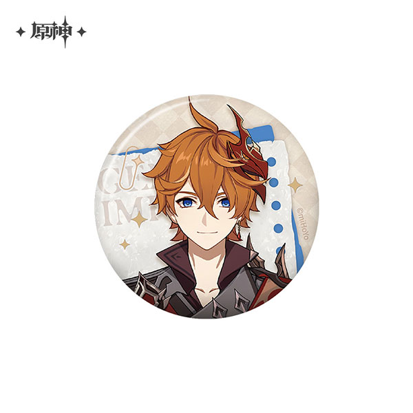miHoYo Genshin Impact Shi Guang Ying Xia Series Tin Badge Tartaglia รูปภาพ 1