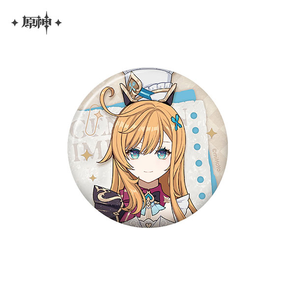 miHoYo Genshin Impact Shi Guang Ying Xia Series Tin Badge Escoffier รูปภาพ 1