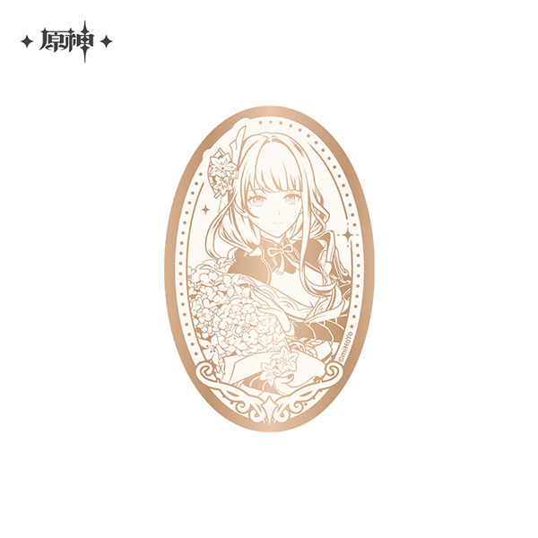 miHoYo Genshin Impact 5th Anniversary Series Mirror Tin Badge Raiden Shogun รูปภาพ 1