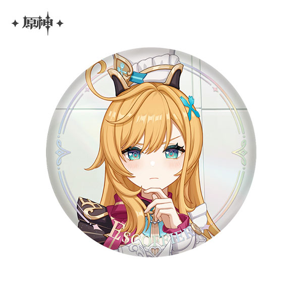 miHoYo Genshin Impact Character PV Series Tin Badge Escoffier รูปภาพ 1