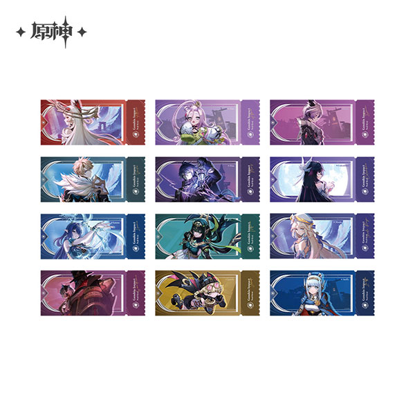 miHoYo Genshin Impact Song of the Welkin Moon Series Hologram Ticket Style Card 12Item Complete Box hình ảnh 1