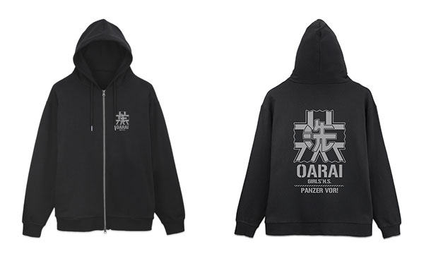 COSPA Girls und Panzer das Finale Oarai Girls High School Zip Hoodie Ver.3.0 /BLACK-M รูปภาพ 1