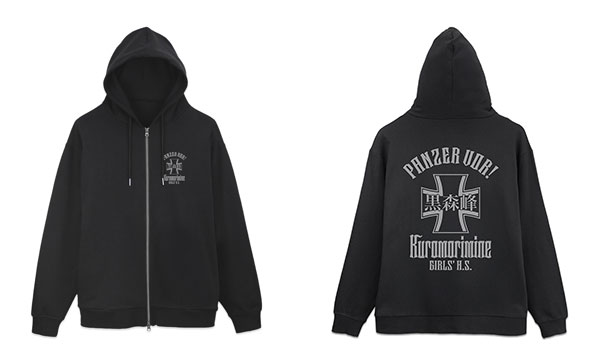 COSPA Girls und Panzer das Finale Kuromorimine Girls High School Zip Hoodie Ver.3.0 /BLACK-XL รูปภาพ 1