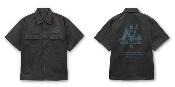 EVANGELION WILLE ワークシャツ GRAY XLサイズ AmiAmi [Character & Hobby Shop] | EVANGELION WILLE Work Shirt