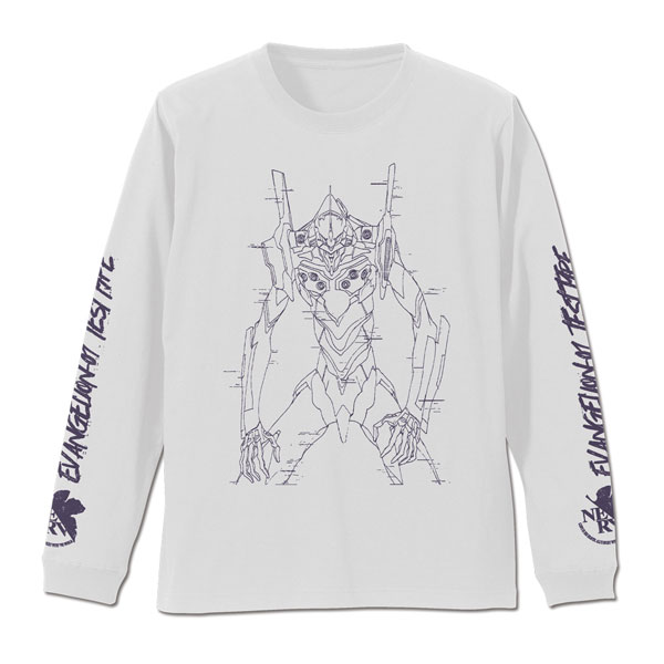 EVANGELION EVA-01 Ribbed Long Sleeve T-shirt /WHITE-M