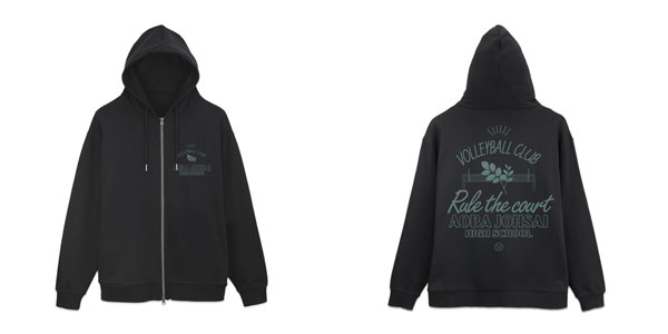 COSPA Haikyuu!! Aoba Johsai High School Volleyball Club Zip Hoodie Ver.2.0/BLACK-L รูปภาพ 1