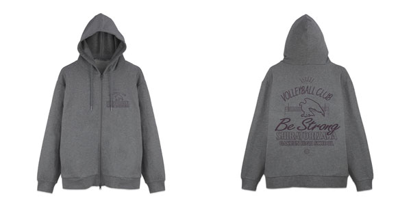 COSPA Haikyuu!! Shiratorizawa Academy High School Volleyball Club Zip Hoodie Ver.2.0/MIX GRAY-XL