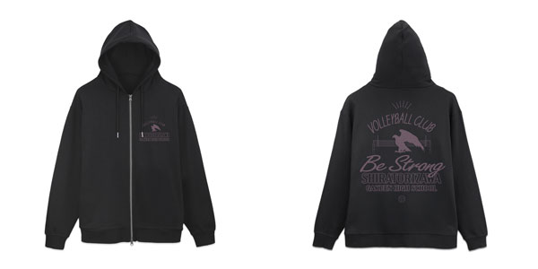 COSPA Haikyuu!! Shiratorizawa Academy High School Volleyball Club Zip Hoodie Ver.2.0/BLACK-M