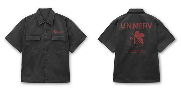 EVANGELION NERV Work Shirt /GRAY-XL