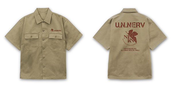 EVANGELION NERV Work Shirt /SAND KHAKI-M