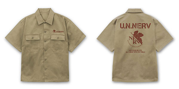 EVANGELION NERV Work Shirt /SAND KHAKI-XXL