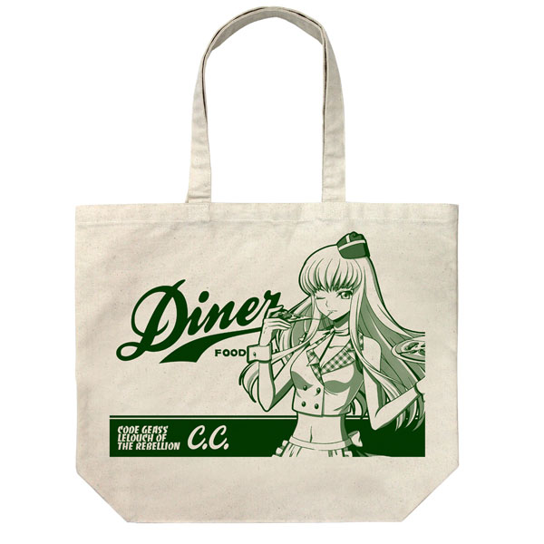 COSPA Code Geass: Lelouch of the Rebellion New Illustration C.C. Large Tote Bag American Diner Ver. /NATURAL hình ảnh 1