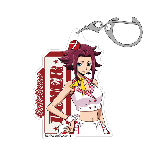 COSPA Code Geass: Lelouch of the Rebellion New Illustration Kallen Kozuki Acrylic Multi Keychain American Diner Ver. รูปภาพ 1