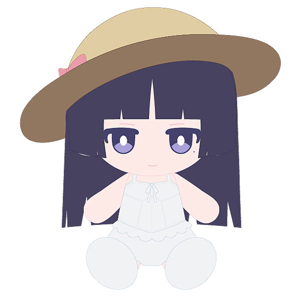 Solarain Oreimo 2 Kuroneko (Ruri Goko): Shironeko Ver. Punipuni Plushie รูปภาพ 1