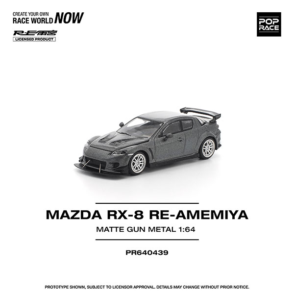 POP RACE 1/64 Mazda RX-8 RE Amemiya Gunmetal