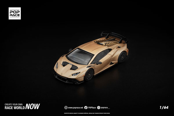 POP RACE 1/64 Lamborghini Huracan STO Matte Gold รูปภาพ 1