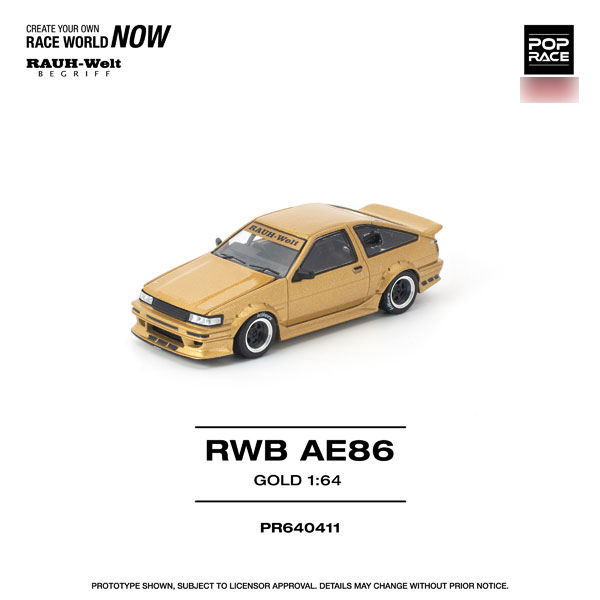 POP RACE 1/64 RWB AE86 Gold