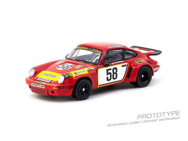 Tarmac Works 1/64 Porsche 911 Carrera RSR 3.0 24h Le Mans 1975 #58