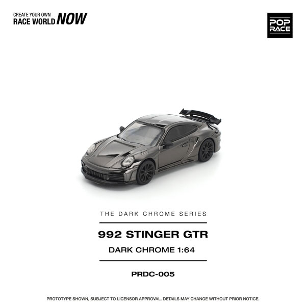 POP RACE 1/64 992 Stinger GTR Dark Chrome รูปภาพ 1