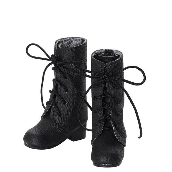 1/6 Lace-up Plain Short Boots II Black (DOLL ACCESSORY)