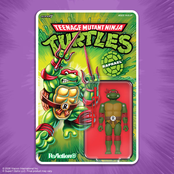 Super 7 Re Action + / TMNT Teenage Mutant Ninja Turtles: Raphael